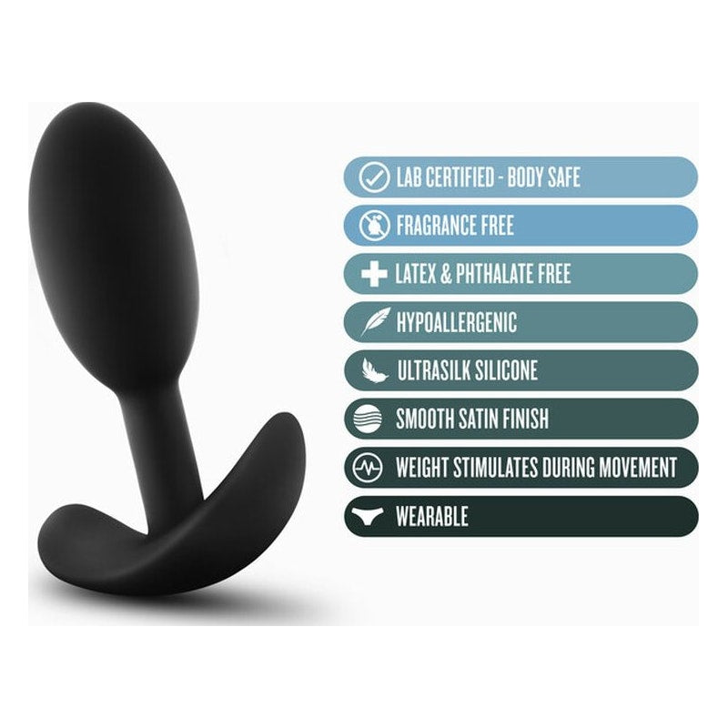 Vibra Slim Small Butt Plug Anal Adventures Platinum Silicone