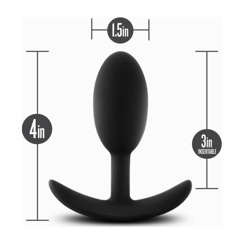 Vibra Medium Slim Butt Plug Anal Adventures Platinum Silicone