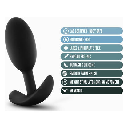 Vibra Medium Slim Butt Plug Anal Adventures Platinum Silicone