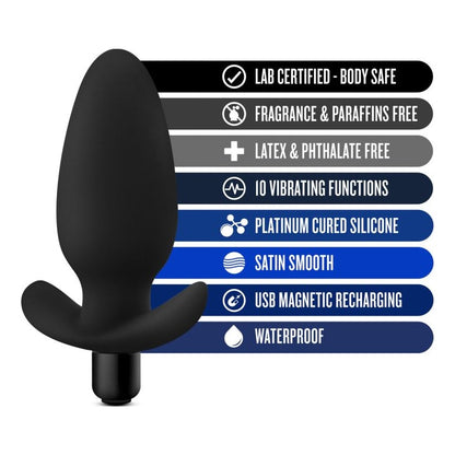 Vibrating Saddle Butt Plug Anal Adventures Platinum Silicone