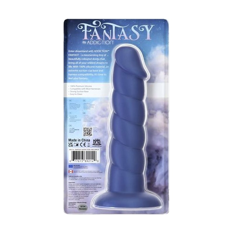 Fantasy Unicorn Dildo 8inch Blue