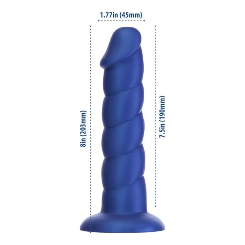 Unicorn Dildo 8in Blue Blue