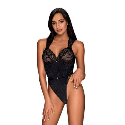 Elisetta Teddy Small/Medium Black by Obsessive Lingerie