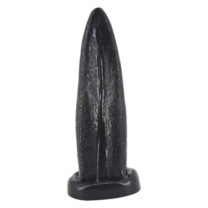 Tongue Shape Butt Plug 22cm Black