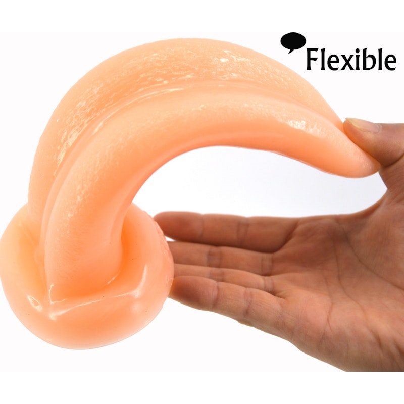 Tongue Shape Butt Plug 22cm Flesh