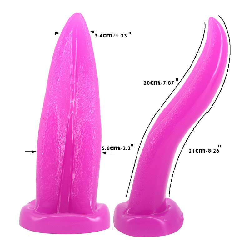 Tongue Shape Butt Plug 22cm Purple