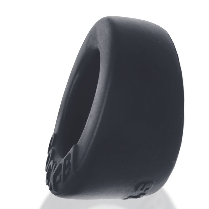 Edge view of the Black Cock B ring showing its deep padded base