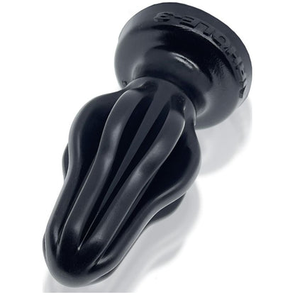 Airhole Finned Butt Plug Platinum Silicone Small Black