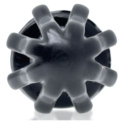 Airhole Finned Butt Plug Platinum Silicone Medium Black