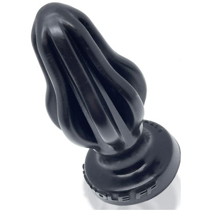 Airhole Finned Butt Plug Platinum Silicone Medium Black