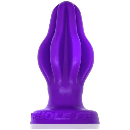 Airhole Finned Butt Plug Platinum Silicone Small Purple