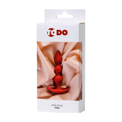 ToDo Three Balls Butt Plug Trio Red