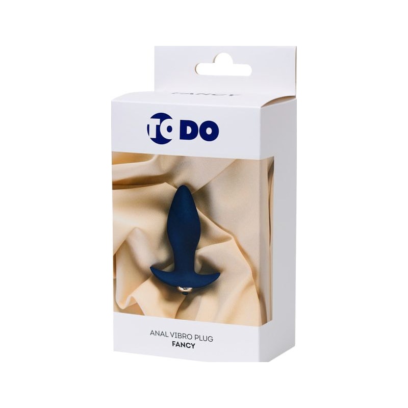 ToDo Fancy Vibrating Butt Plug Blue Cone Shaped