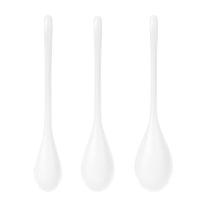 Satisfyer Yoni Power Balls 1 White 3 Pc Set White