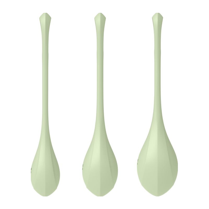 Satisfyer Yoni Power Balls 2 Green 3 Pc Set Green