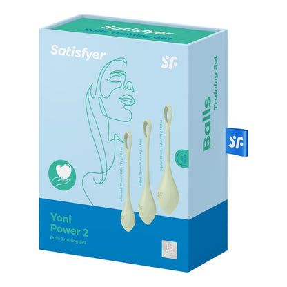 Satisfyer Yoni Power Balls 2 Green 3 Pc Set Green