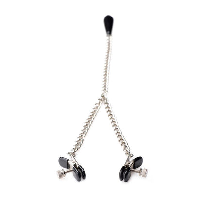 Titty Taunter Nipple Clamps w Weighted Bead Silver