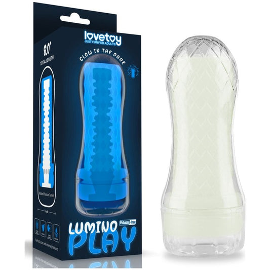 Lumino Play Ribbed Masturbator Clear