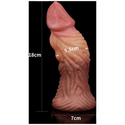 Nature Cock 7in Dual Layer Huge ALIEN Silicone Butt Plug Dildo Flesh