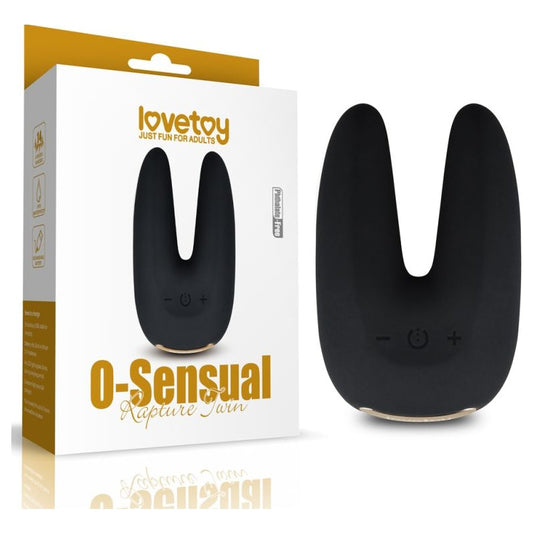 O Sensual Rapture Dual Motor Clit Massager Vibrator Black