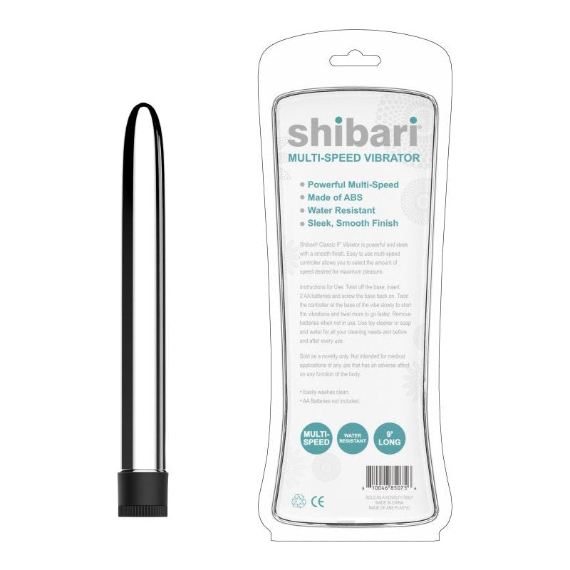 Shibari Multi-Speed Vibrator 9in Silver Silver