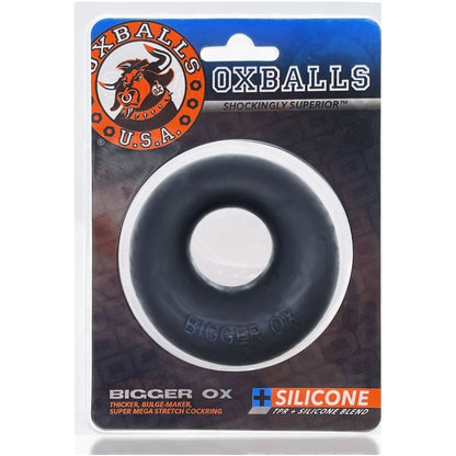 Bigger Ox Cockring Black Ice One Size Black