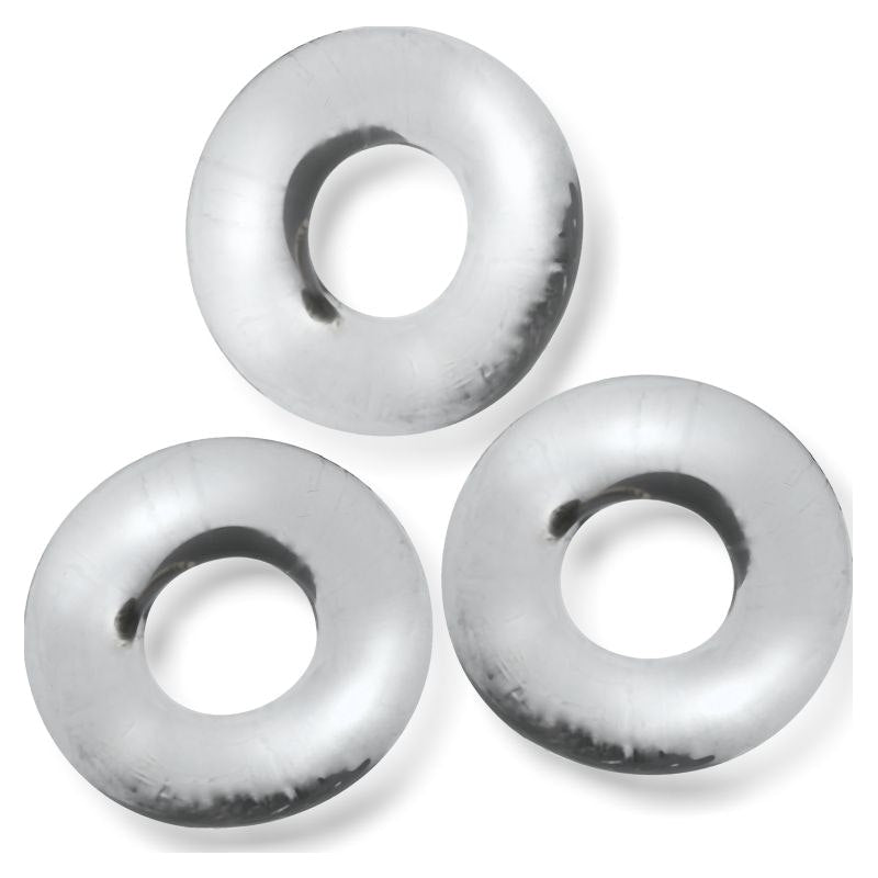 Fat Willy 3 Pc Jumbo Cockrings Clear One Size Clear