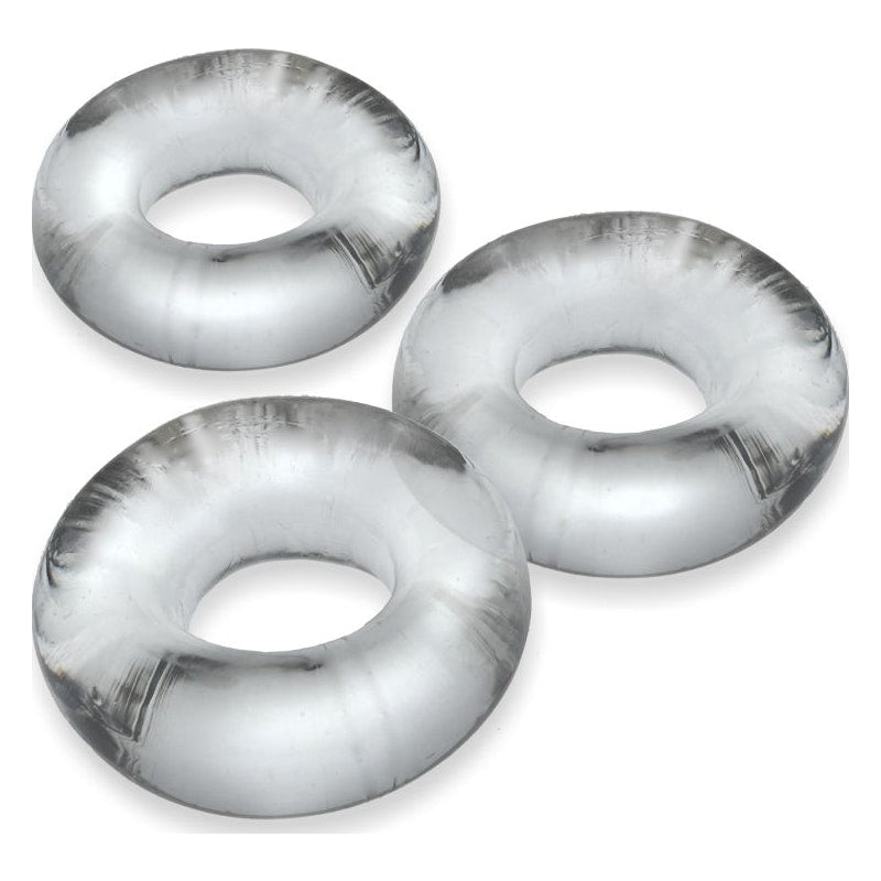 Fat Willy 3 Piece Jumbo Cockrings Set Clear One Size