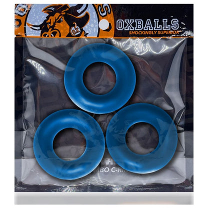 Fat Willy 3 Pc Jumbo Cockrings Space Blue One Size Blue