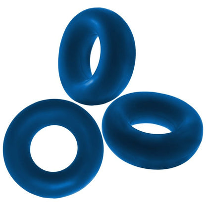 Fat Willy 3 Pc Jumbo Cockrings Space Blue One Size Blue