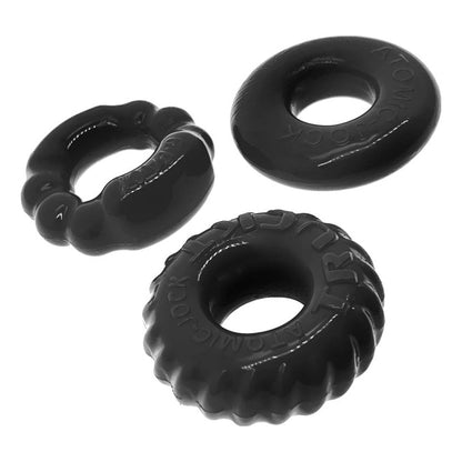 Bonemaker 3 Pc Cockring Set Black One Size Black