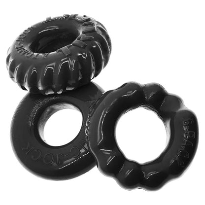 Bonemaker 3 Pc Cockring Set Black One Size Black