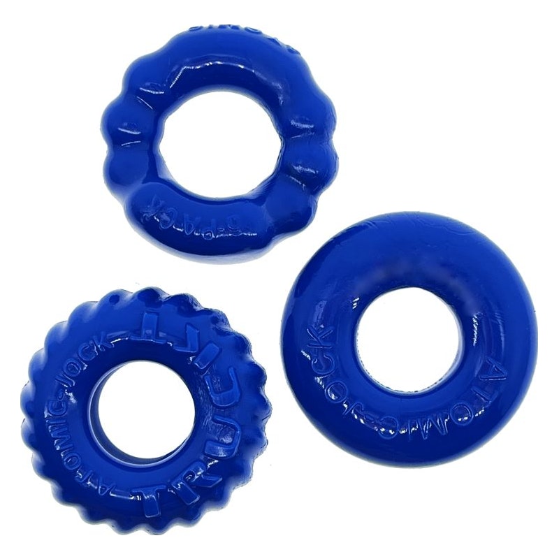 Bonemaker 3 Pc Cockring Set Pool Blue One Size Blue