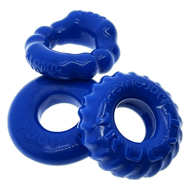 Bonemaker 3 Pc Cockring Set Pool Blue One Size Blue