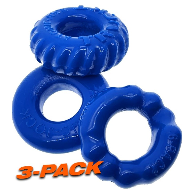 Bonemaker 3 Pc Cockring Set Pool Blue One Size Blue