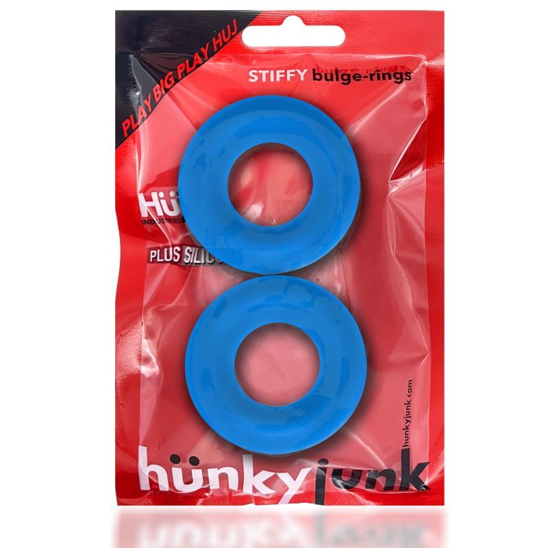 Stiffy 2 Piece Bulge Cockrings Blue by HunkyJunk