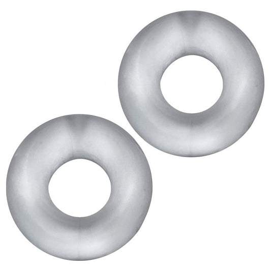 Stiffy 2 Pc Bulge Cockrings by HunkyJunk Ice Clear Ice One Size Clear