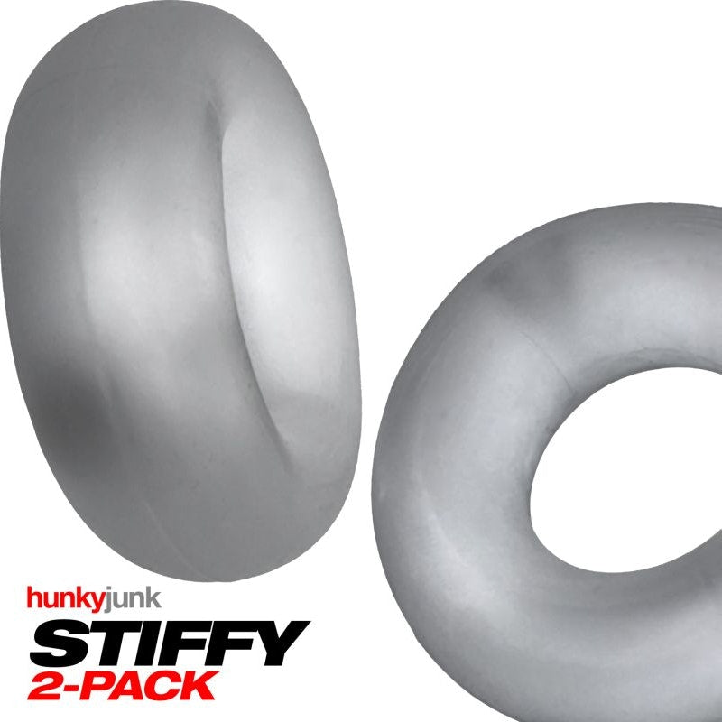 Stiffy 2 Pc Bulge Cockrings by HunkyJunk Ice Clear Ice One Size Clear