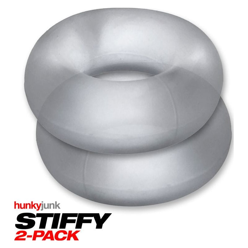 Stiffy 2 Pc Bulge Cockrings by HunkyJunk Ice Clear Ice One Size Clear