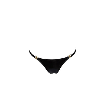 Power Wetlook Panty w Gold Clasp Small Black