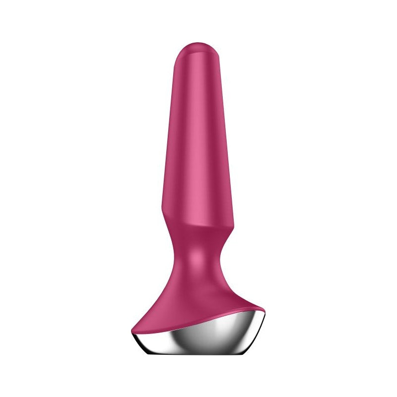 Satisfyer Butt Plug-ilicious 2 Vibrating Connect App Berry Red