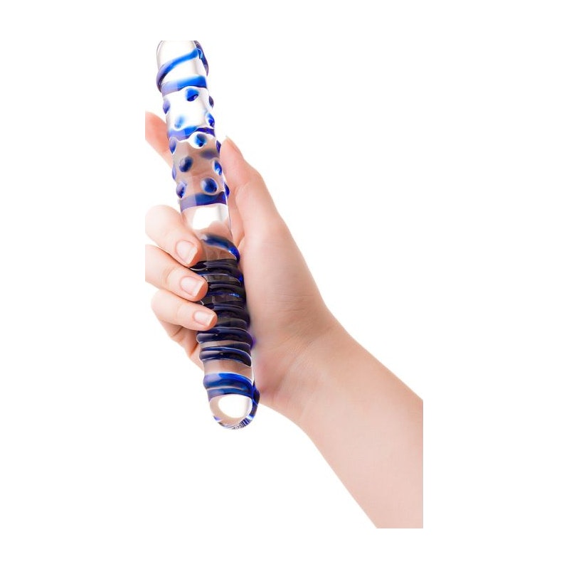 Sexus Glass Dildo Duo Dong 22cm Clear