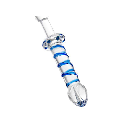 Sexus Glass Dildo Probe w Handle 23cm Clear