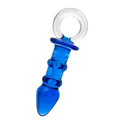 Sexus Glass Butt Plug Navy 16cm Clear