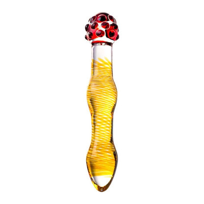 Sexus Glass Dildo Yellow and Red 20.5 cm Yellow