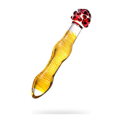 Sexus Glass Dildo Yellow and Red 20.5 cm Yellow