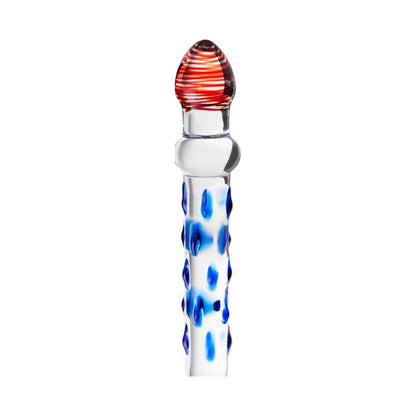 Sexus Glass Dildo Blue/Red 20 cm Blue