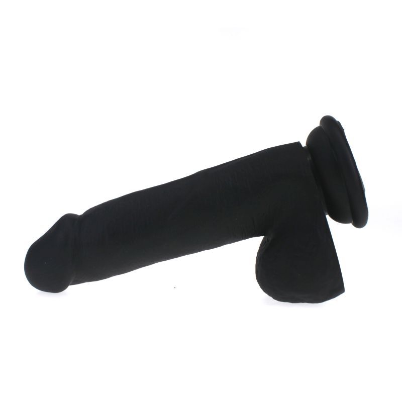 Thick Realistic 16cm Dildo with Balls in Black