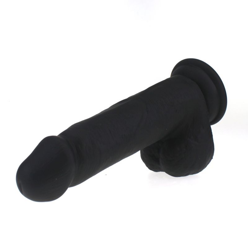 Thick Realistic 16cm Dildo with Balls in Black