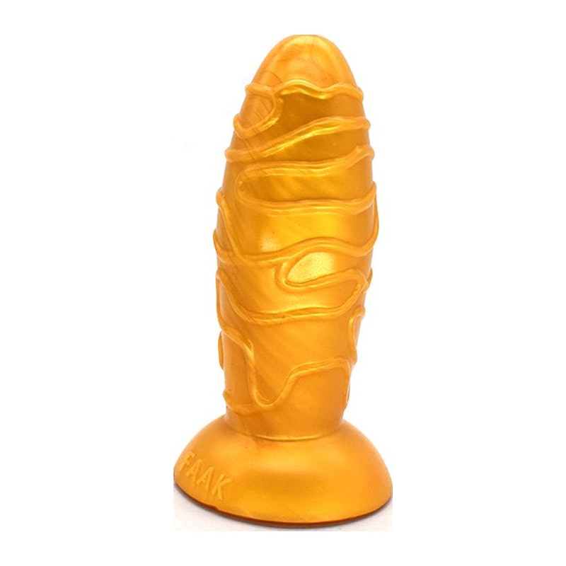 Dome 17cm Anal Butt Plug Silicone Gold